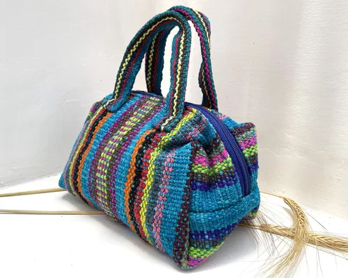 Vista 3 de Perú tejido hecho a mano bolsos de telar monedero