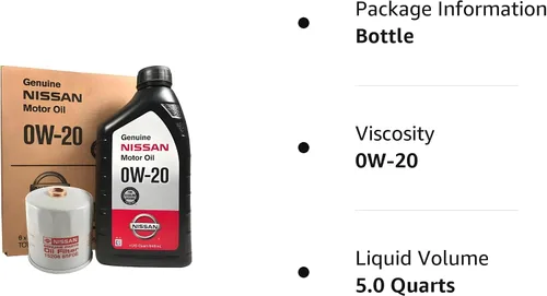 Vista 2 de Kit de cambio de aceite genuino Nissan 0W-20 15208-65F0E