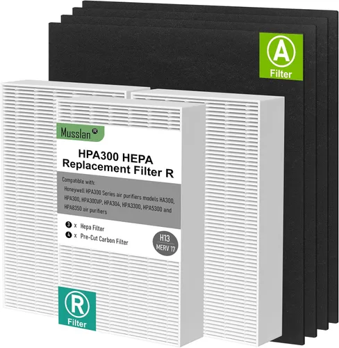 Vista 9 de Filtro HEPA HPA300 de repuesto compatible con purificador de aire Honeywell serie HPA300, HPA300, HPA304, HPA8350, HPA300VP, HPA3300b, HPA5300, 3