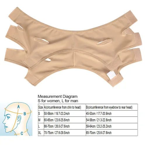 Vista 6 de Máscara adelgazante facial, cinturón adelgazante para levantamiento de cara, mejilla facial en forma de V, correa de máscara delgada, línea facial