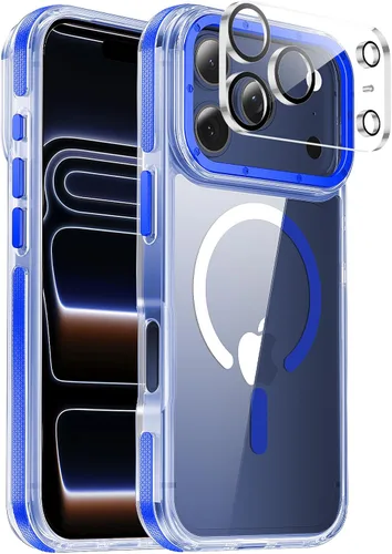 Vista 109 de Funda magnética para iPhone Air con protector de lente de cámara, protección grado militar de 10 pies, compatible con funda MagSafe Slim para iPhone