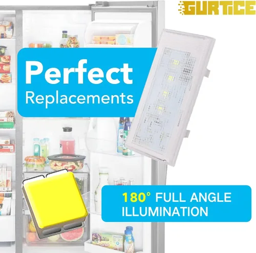 Vista 5 de 1 luz LED W10515057 compatible con Whirlpool Kenmore Maytag Freezer Refrigerador, reemplaza WPW10515057, W10522611, W10465957, AP6022533 PS11755866