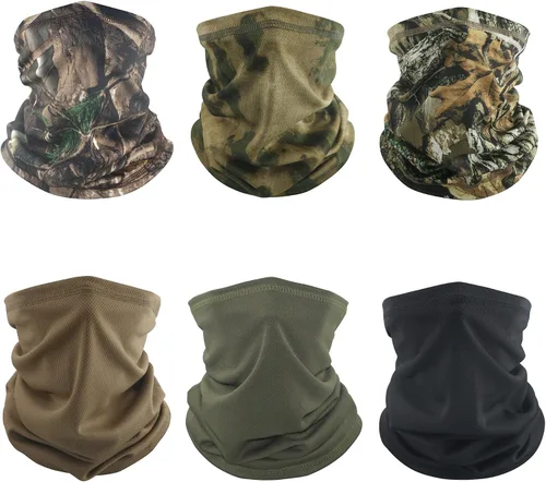 Vista 9 de Máscara facial con polaina para el cuello, protector facial de camuflaje de polvo que refresca el sol, bandana reutilizable y lavable