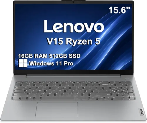 Vista 10 de Lenovo Laptop V15, AMD Ryzen 3 7320U, DDR5 de 16 GB, SSD de 512 GB, Windows