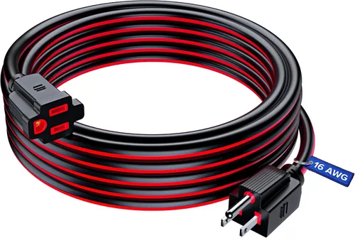 Vista 26 de Maximm Cable de extensión negro y azul de 10 pies, SJTW de 16 AWG