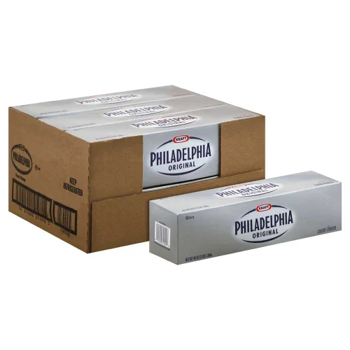 Vista 2 de Kraft Philadelphia Original - Mocasines de queso crema, 3 libras, 6 por caja.