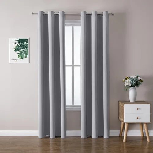 Vista 152 de ChrisDowa - Cortinas cortas para ventana de 40 pulgadas para dormitorio - Cortinas cortas con ojales y aislamiento térmico para oscurecer