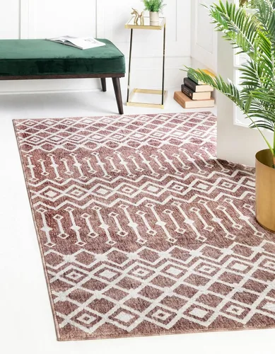 Vista 18 de Unique Loom Eco Trellis Collection - Alfombra de área, nativa (rectangular 2 pies 0 pulgadas x 3 pies 0 pulgadas, gris carbón/azul claro)