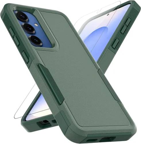 Vista 12 de Funda para Samsung Galaxy S25: funda protectora de doble capa resistente para teléfono celular, a prueba de golpes, con protector de pantalla