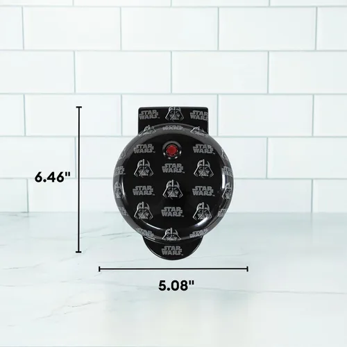 Vista 3 de Uncanny Brands - Mini gofrera de Darth Vader de Star Wars - Pequeño electrodoméstico de cocina