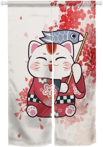 Vista 10 de Cortina de Puerta de Pintura Tradicional China, Bambú Azul, Noren Japonés Partición de Dormitorio Divisor de Cocina Decoración de Puerta de Baño