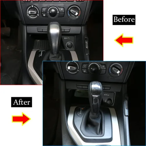 Vista 2 de YIWANG Cubierta de cabeza de cambio de marcha central de automóvil para BMW E48 E61 E64 E65 E85 E86 E53 E81 E82 E87 E90 E91 E92 E93 F01 E87 1 Series