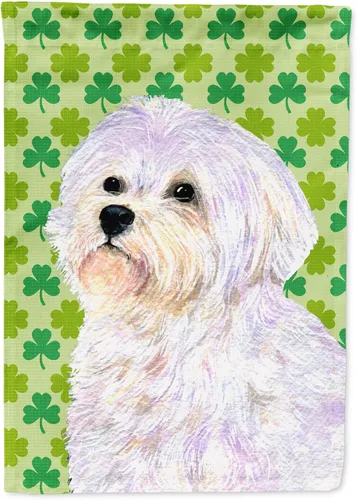 Vista 251 de Caroline's Treasures SS4442GF Affenpinscher Bandera de jardín con retrato de trébol del día de San Patricio para buzón, bandera decorativa