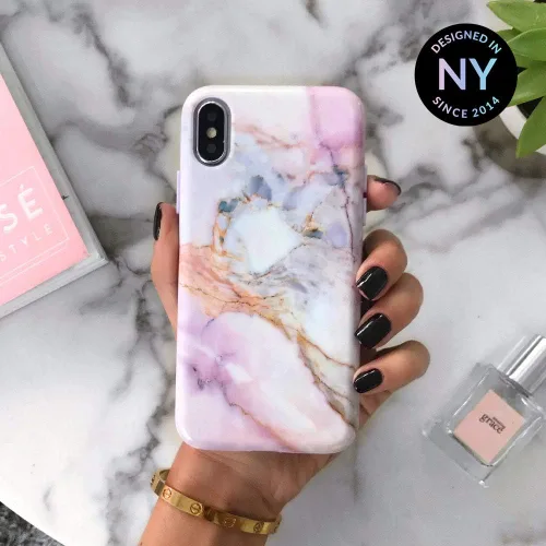 Vista 2 de Velvet Caviar Funda compatible con Samsung Galaxy S10 Plus, bonitas fundas protectoras para niñas y mujeres (mármol blanco)