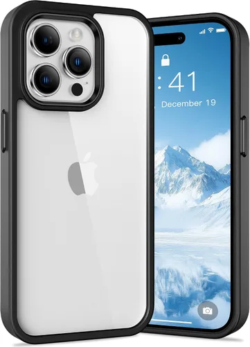 Vista 21 de Vakoo Funda transparente para iPhone 11 Pro Max, antiamarilleo, color negro