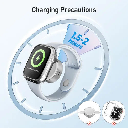 Vista 4 de Elebase for Apple Watch 12 USB C Charger,5W USBC Smartwatch Charging Dock Plateado