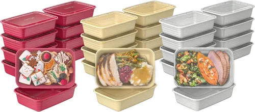 Vista 10 de Bentgo Prep Kit de preparación de comidas de 60 piezas, recipientes de alimentos reutilizables PFAS y sin BPA, 1 compartimento, 2 compartimentos y 3