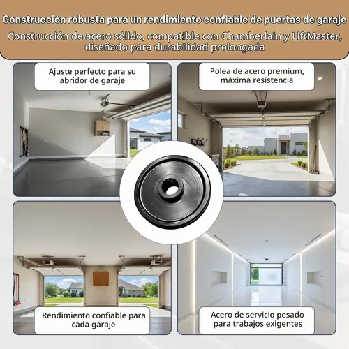Vista 7 de Abridores de puerta de garaje 144C56 - Polea de acero sólido de 2.5 pulgadas, compatible con modelos Chamberlain, LiftMaster, Sears Craftsman