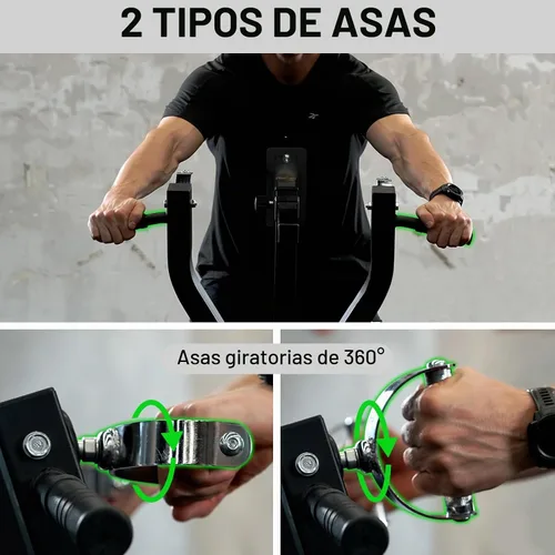 Vista 4 de Mikolo Máquina de remo sentada con placa para gimnasio en casa, capacidad de 400 libras, brazos independientes y asiento ajustable