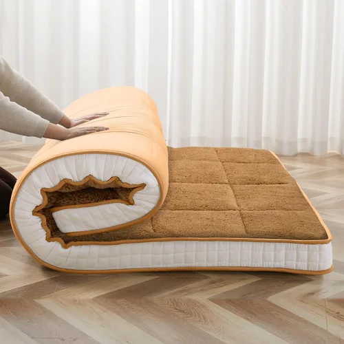 Vista 8 de Colchón de Piso Japonés - Futón de Tamaño Individual Plegable Extra Grueso - Almohadilla de Espuma Viscoelástica para Dormir para Adultos - Tatami