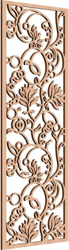 Vista 175 de Caspian Paneles de pared de madera con calado decorativo perforado, 9 3/8 pulgadas de ancho x 24 3/8 pulgadas de alto x 1/4 de alto, cereza