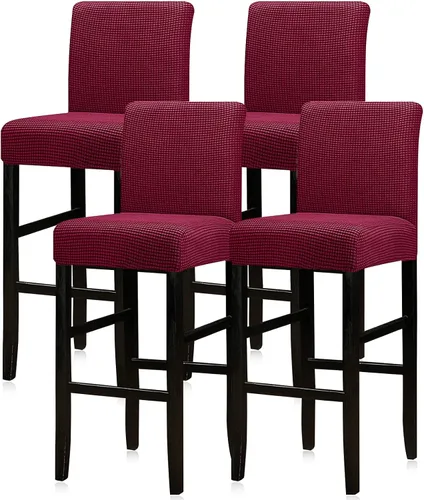 Vista 57 de Lellen - Fundas para taburete de bar de jacquard, fundas para silla de taburete de bar, fundas para silla de bar, fundas para taburete de bar