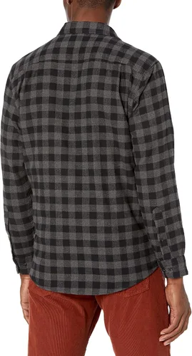 Vista 2 de Tienda Essentials - Camisa de franela de manga larga para hombre (disponible en tallas grandes y altas)