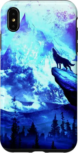 Vista 11 de Funda para iPhone 16 Wolf Mountain Pine Forest Moon Purple Galaxy