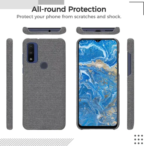Vista 4 de Funda de absorción de golpes para Motorola G Pure con protector de pantalla de vidrio templado, protección completa para Moto G Pure Drop Funda