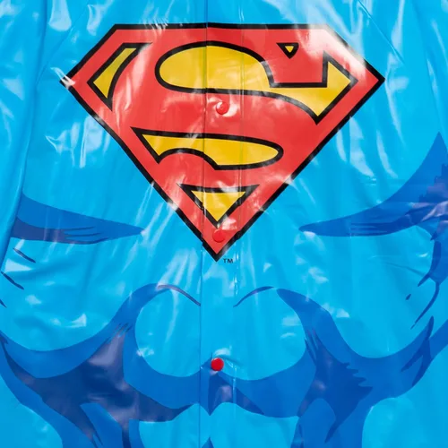 Vista 6 de DC Comics Justice League Superman Batman - Chaqueta impermeable para lluvia, capa y paraguas, 3 piezas, para niños pequeños