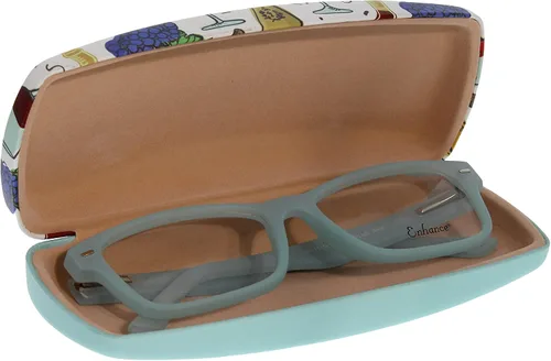 Vista 46 de Ron's Optical Clamshell - Funda rígida para lentes de lectores de marcos pequeños a medianos para mujeres y hombres