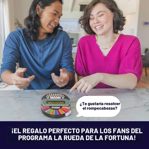 Vista 5 de Educational Insights Wheel of Fortune - Juego electrónico de mano, ideal para viajes, juegos clásicos de fiesta retro para niños, adolescentes