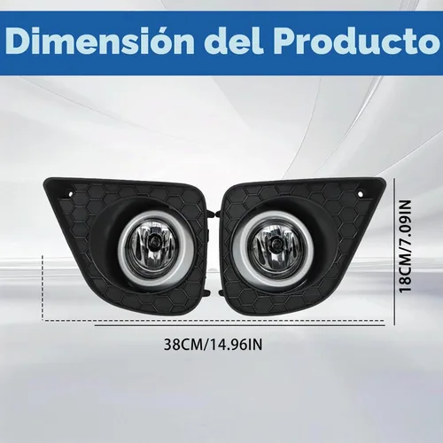 Vista 6 de Silscvtt 2 piezas de montaje de luces antiniebla de repuesto para Accord Coupe 2013-2015, lentes transparentes con bombillas y biseles, luz