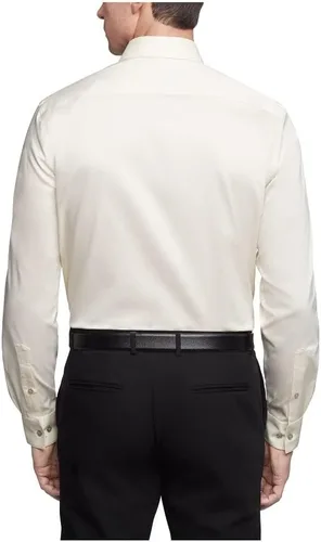 Vista 2 de Van Heusen Camisa de vestir para hombre, ajuste regular, sin arrugas, cuello flexible, elástica, sólida, Sólido