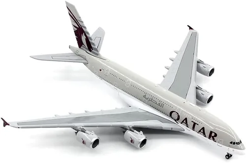 Vista 8 de JC Wings para Qatar para Airbus A380 A7-APG 1/400 DIECAST modelo de avión preconstruido
