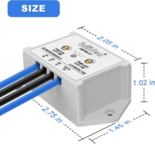 Vista 5 de Briidea Módulo de Parpadeo Intermitente de 10 Amperios DC 4.5-30V Adecuado para Varias Lámparas de Advertencia, Impermeable
