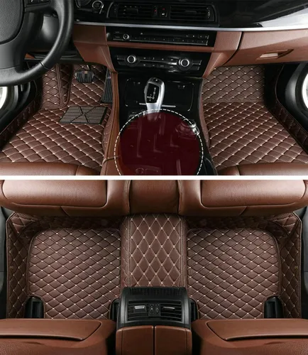Vista 22 de ARAAO Alfombrillas de automóvil personalizadas para hombres y mujeres, sedán, SUV, automóvil, deportivo, antideslizantes, de lujo, (todo negro)