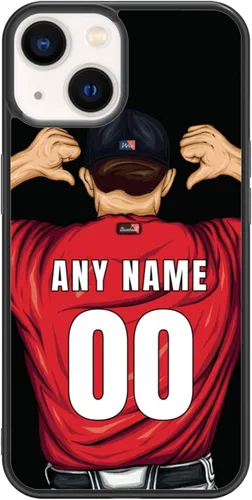 Vista 24 de Custome - Funda de teléfono de béisbol, diseño creativo de béisbol deportivo con número de estrella para iPhone 11, 12, 13, 14, 15 Pro Max Plus Mini