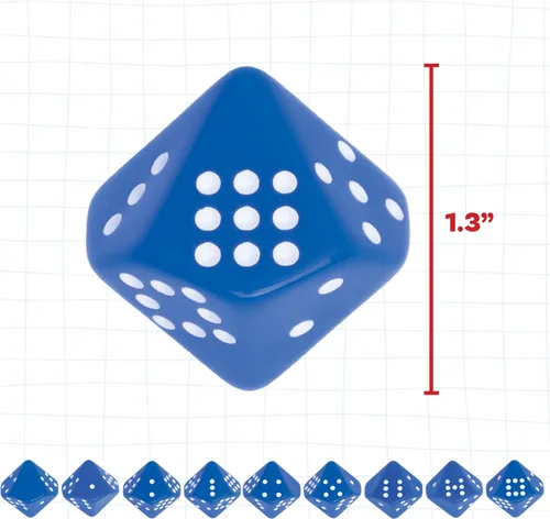 Vista 3 de LEARNING ADVANTAGE Dados de subitización, juego de 6, manipulador matemático práctico Enseña la numeración temprana, juegos de matemáticas