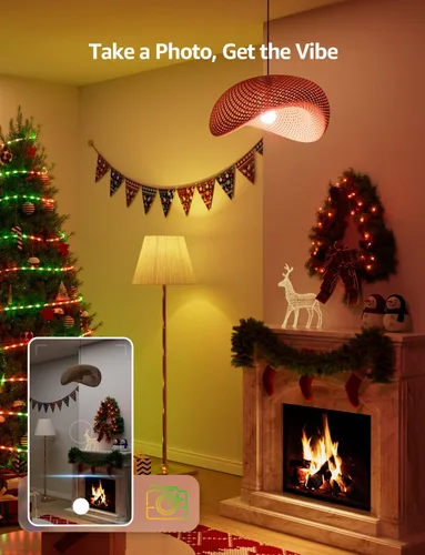 Vista 4 de Lepro Bombillas inteligentes B1 AI – WiFi y Bluetooth RGBWW Bombilla LED que cambia de color funciona con Alexa y Google Assistant, diseñador