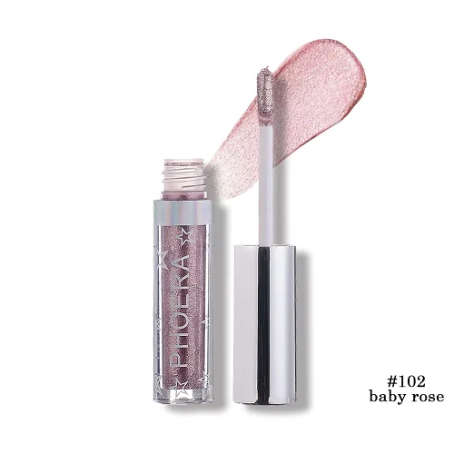 Vista 2 de Sombra de ojos con purpurina, maquillaje para ojos líquido, brillante, colores claros, lápiz en barra brillante, de larga duración, impermeable, A102