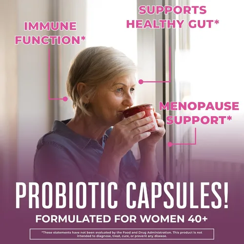 Vista 2 de MaryRuth's 3 en 1 Daily Health 40+ Probióticos para mujeres Suplemento de apoyo hormonal y menopausia para mujeres Cápsulas de salud intestinal