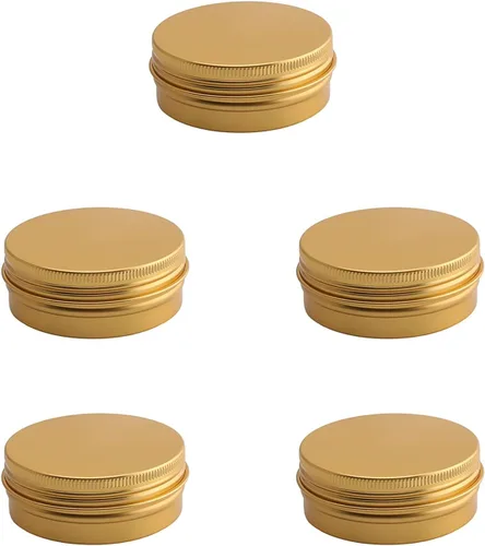Vista 18 de Othmro Latas redondas de metal de 8.3 onzas, latas de aluminio, contenedores recargables de 8.5 fl oz, botellas de lata con tapa de tornillo