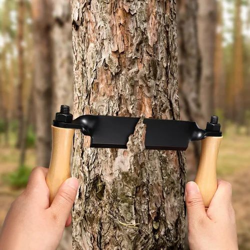 Vista 6 de WILLBOND Juego de 2 cuchillos de afeitado de 5 pulgadas, cuchillo de afeitado recto y curvo, herramienta de mano para descortezar carpintería