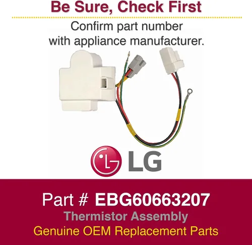 Vista 2 de LG EBG60663207 Conjunto de termistor PTC OEM genuino para refrigeradores LG