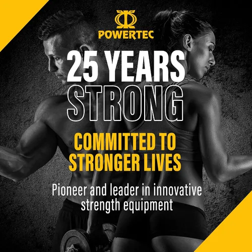 Vista 7 de Powertec Sistema de palanca de banco de trabajo de fitness, banco de entrenamiento, capacidad de peso de 500 libras, equipo de gimnasio