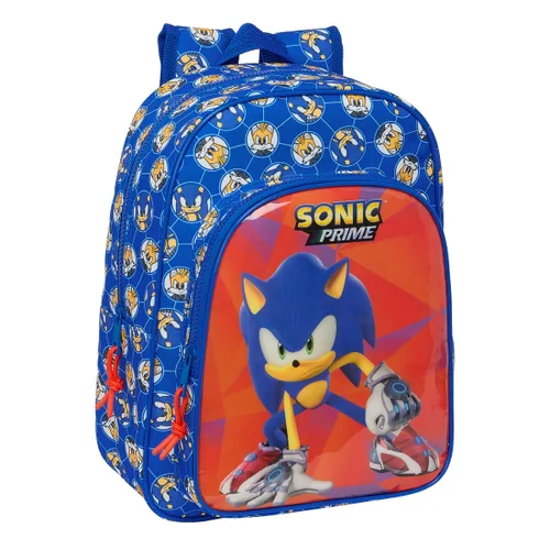 Vista 2 de Mochila Escolar Sonic Prime Azul 26 x 34 x 11 cm