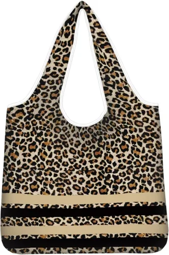 Vista 13 de Belidome Bolsa de comestibles con diseño de donas de ajolotl para compras, lavable, reutilizable, con bolsillo para asa