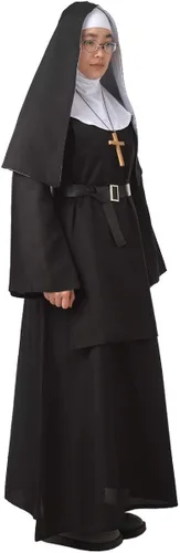 Vista 4 de BPURB Disfraz de monja para mujeres y niñas, disfraz de monja de lujo, traje de fiesta de Halloween
