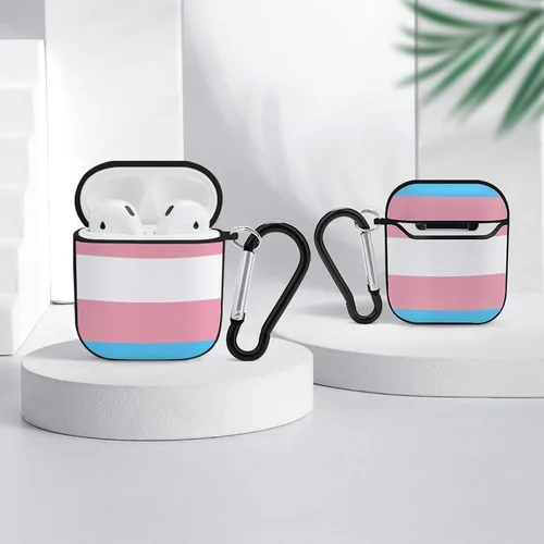 Vista 4 de Compatible con Airpods 2 y 3 para Airpods (bandera del orgullo transgénero)